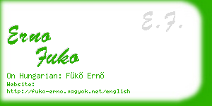 erno fuko business card